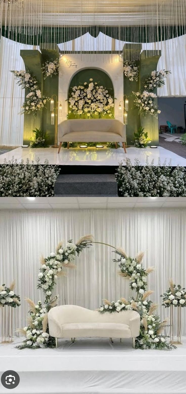 Reception stage floral wall Chennai
