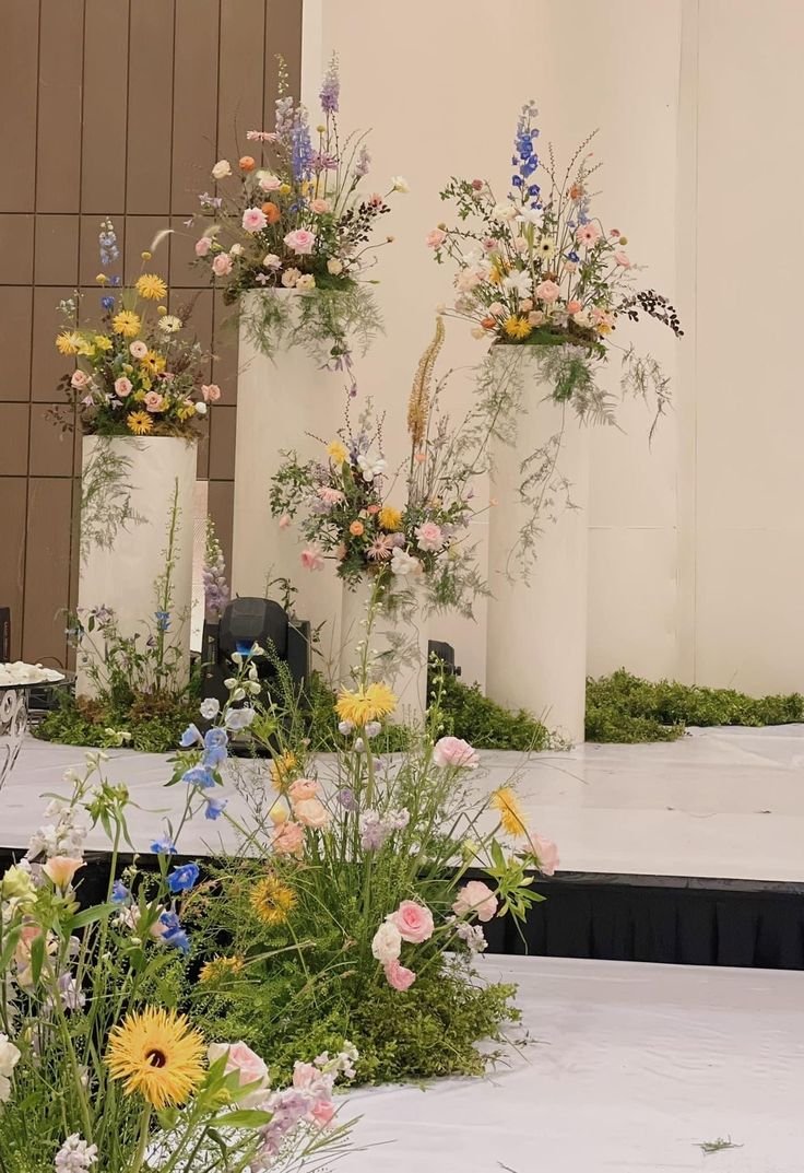 Wedding stage decoration floral arch
