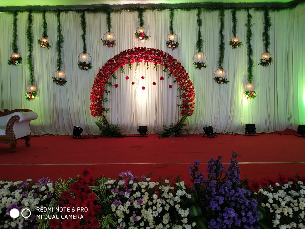 Wedding stage backdrop setup Chennai