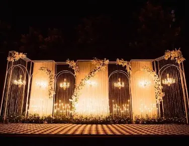 Mandap floral decor Tamil wedding