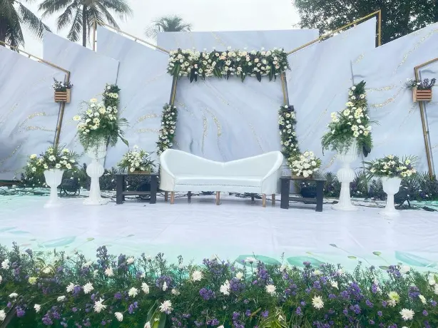 Wedding reception stage decoration