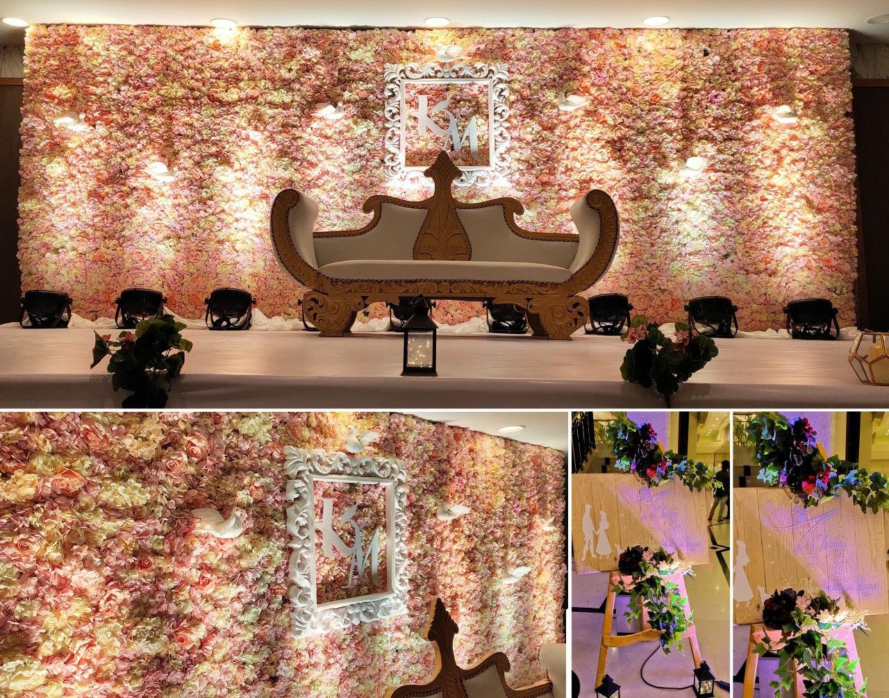 Floral arch ceremony decoration