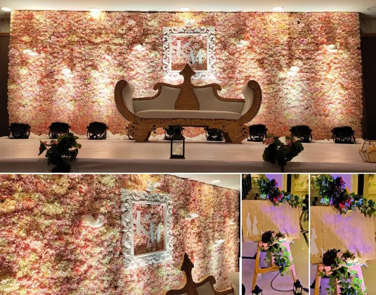Floral arch ceremony decoration