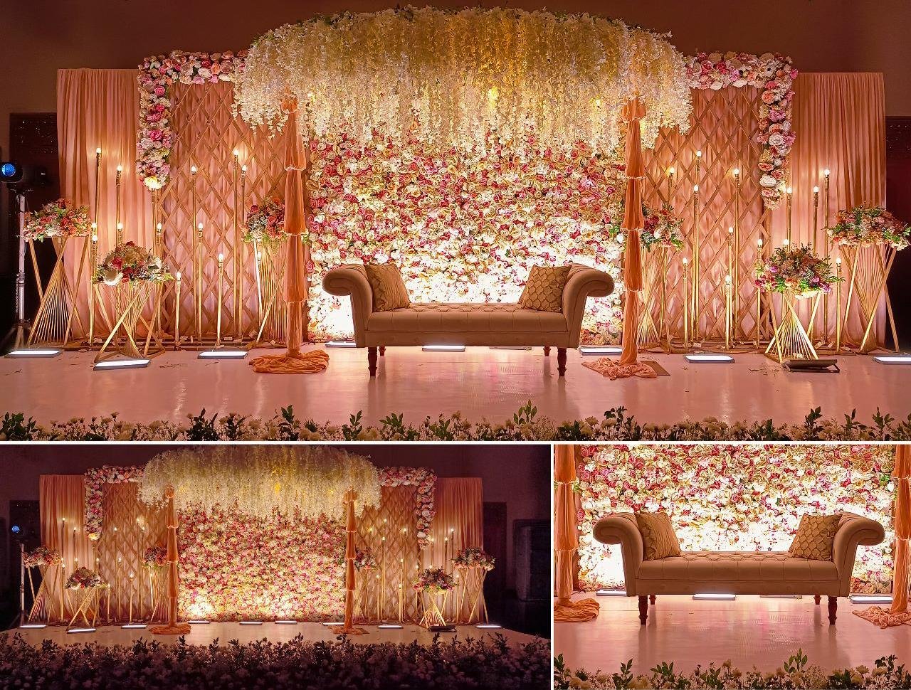 Wedding table floral centrepiece