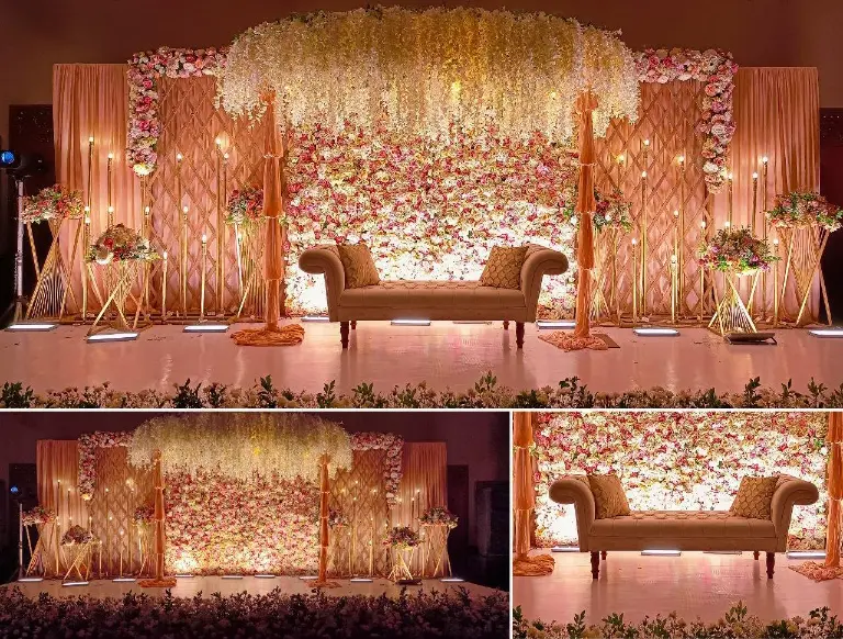 Wedding table floral centrepiece