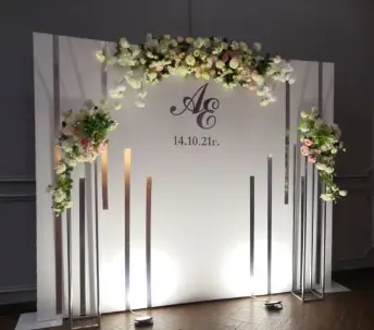 Floral wedding decor installation
