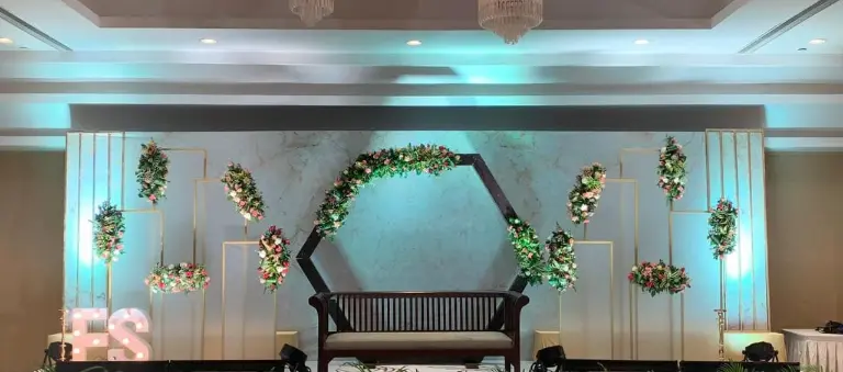 Wedding backdrop stage decor