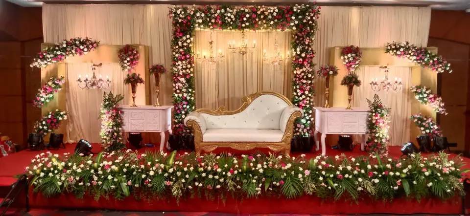 Wedding entrance floral arch