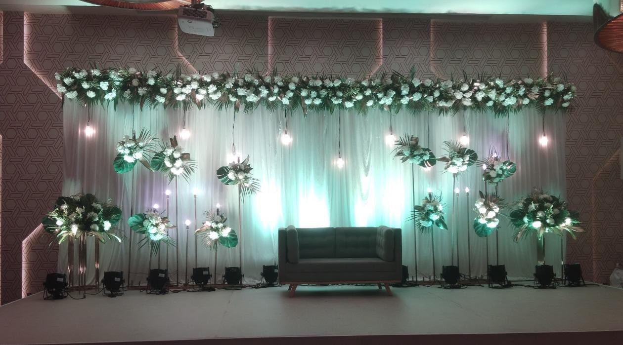Floral decoration wedding setup