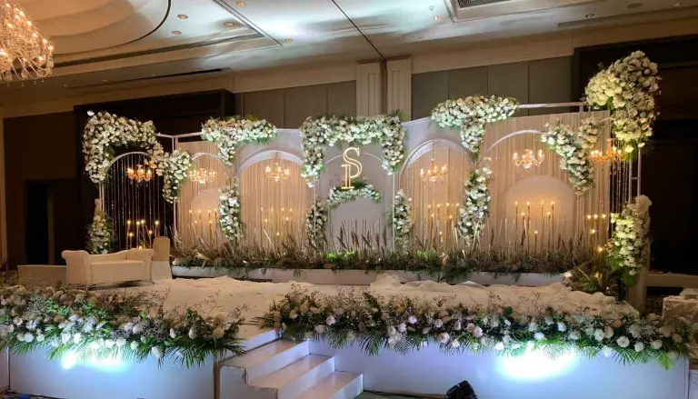Wedding stage decor setup