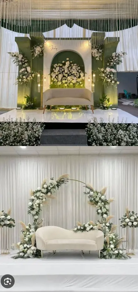 Reception stage floral wall Chennai