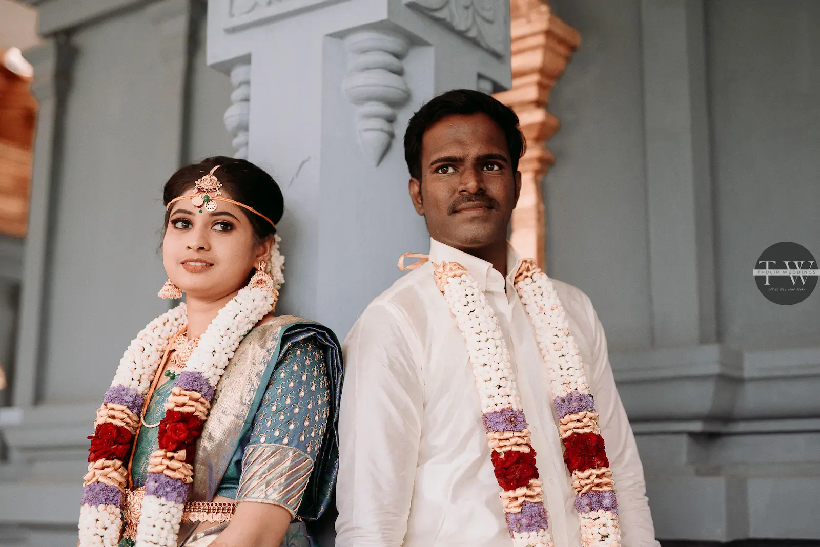 Tamil Wedding Couple Portrait — Thulir Weddings Chennai