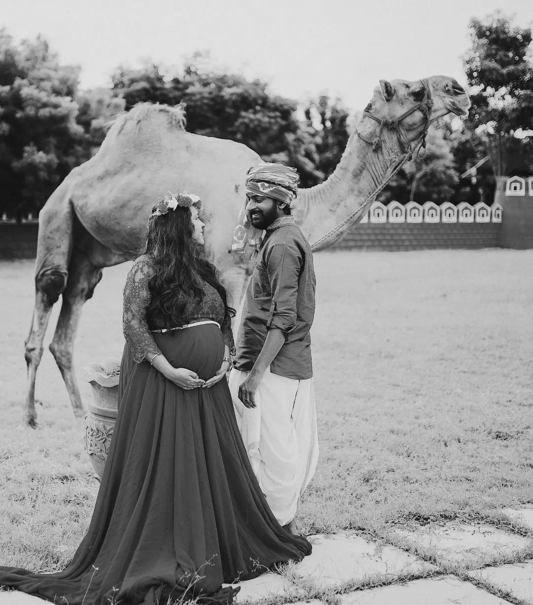 Maternity — Outdoor B&W — Thulir Weddings Chennai
